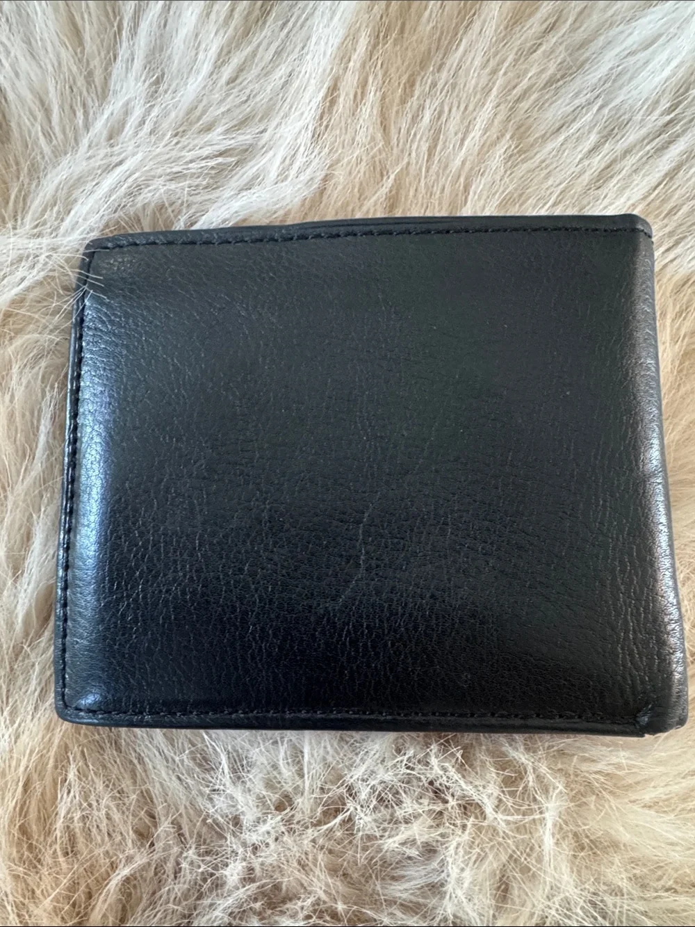 Geoffrey Beene Black Leather Bi-Fold Card Holder